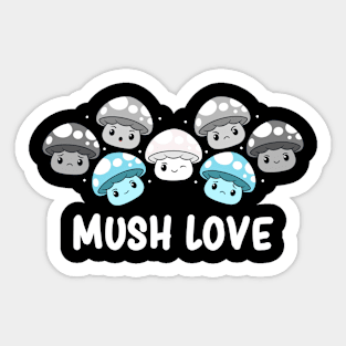 Demiboy Pride Flag Cute Mushroom Kawaii Fungi Sticker